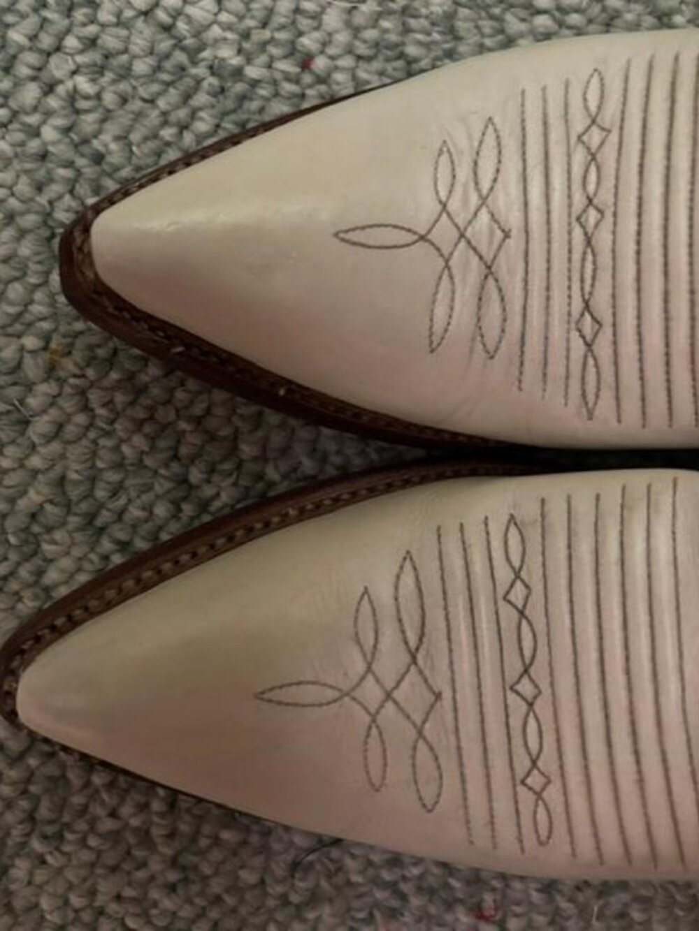 Falconhead white (not bright white) leather cowboy boots 7C - Picture 7 of 12